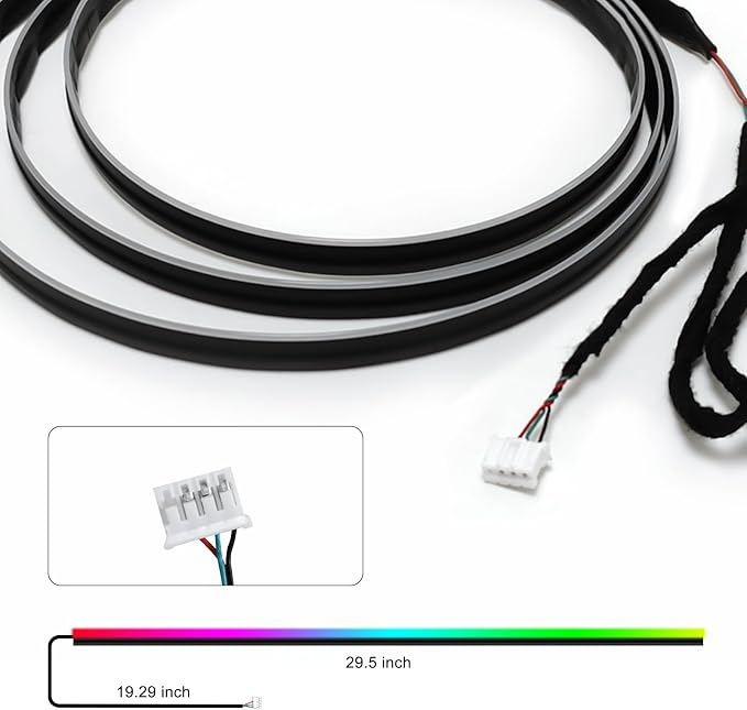 Dreamcolor Acrylic Interior Car LED Strip Light 29.5-inch, which fit - Image 2