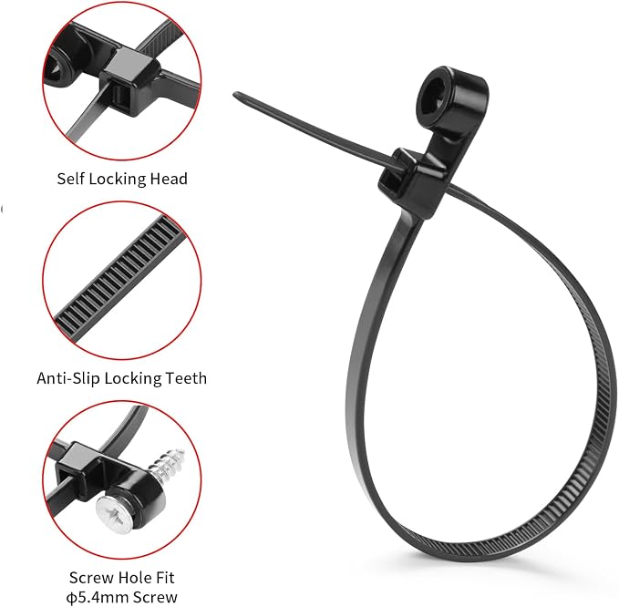 200 PCS 10 inch Black Zip Ties - Image 4