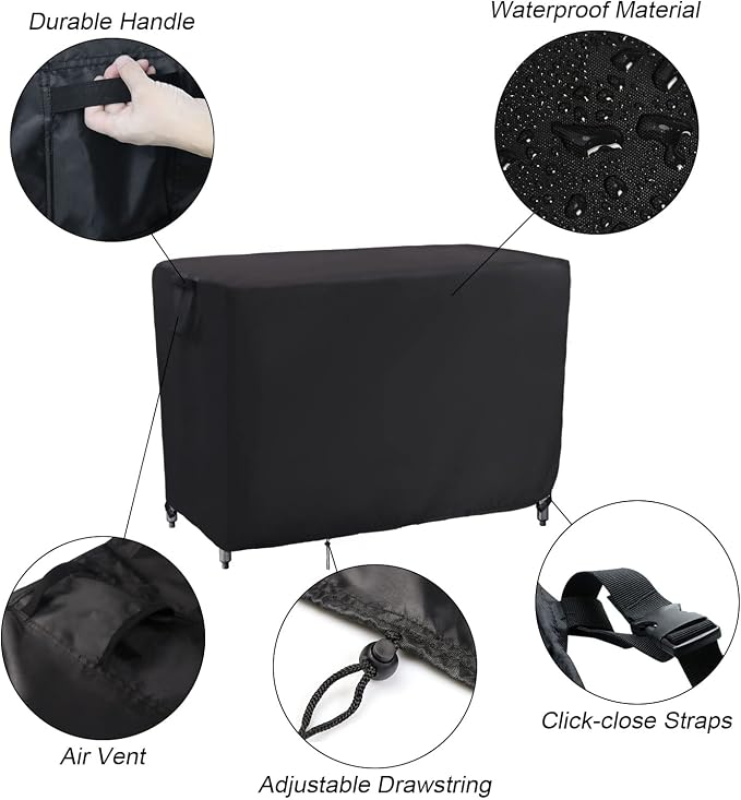 Kingling Outdoor Table Cover for Outdoor Bar Table, 55 Inch Waterproof Patio - Image 4