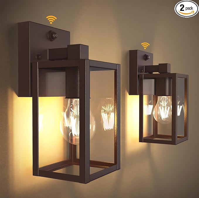 PARTPHONER Dusk to Dawn Outdoor Light Fixtures, Waterproof Exterior Wall Sconce by PARTPHONER