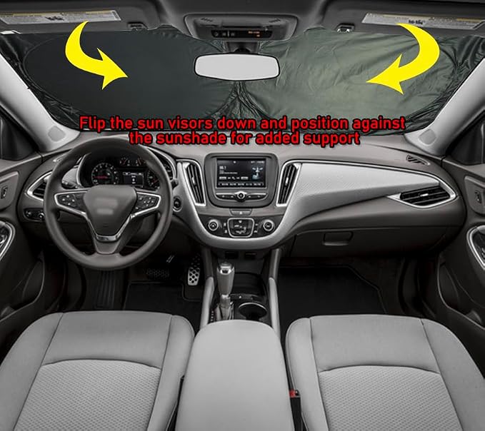 Gven Windshield Sun Shade, The Original Patented Car Eyes 2025 Car Sun Shade - Image 6
