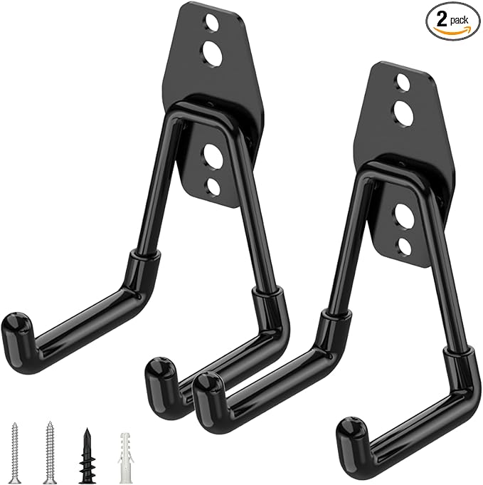TICONN 2 Pack Heavy Duty Garage Hooks, Steel Utility Wall Storage Hooks by TICONN