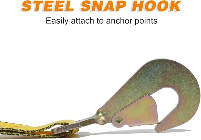 Complete Axle Straps Tie Down Kit 2" x10' Heavy Duty Vehicle Tie Down - Image 7