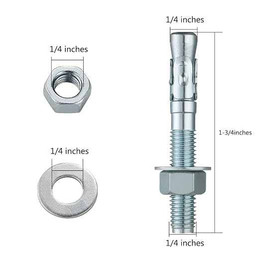 1/4x1-3/4" 30Pcs Inch Standard Fasteners - Image 2