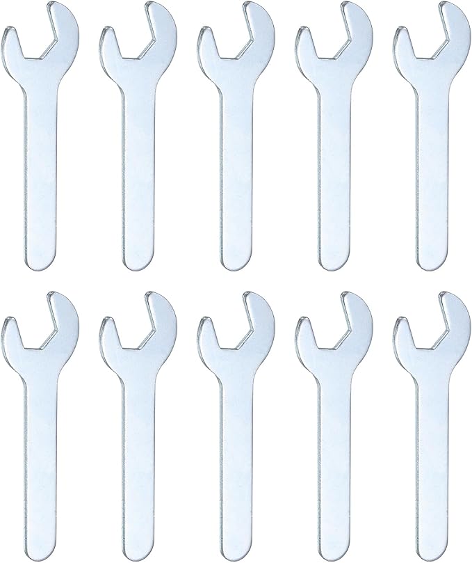 HARFINGTON 10pcs Small Open End Wrench 10x70x1.8mm Metric U-Shaped Single Open by HARFINGTON