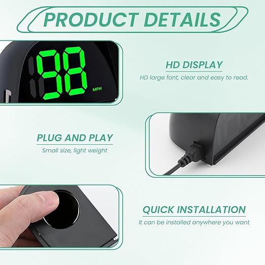 GPS Digital Speedometer for Car MPH Golf Cart Universal HUD Speed Meter - Image 3