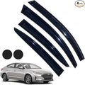 Rain Guards for Hyundai Elantra 2017-2020, Tape-on Side Window Deflectors for by LETINGFAR