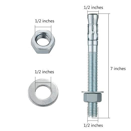 1/2x7" 10Pcs Inch Standard Fasteners - Image 2