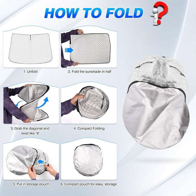 Windshield Sun Shade for 2022-2025 2026 Kia Carnival Accessories Thicken - Image 6