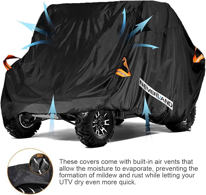 NEVERLAND UTV Cover Heavy Duty Ranger Cover Waterproof 2-3 Seater/4-6 Seater - Image 8