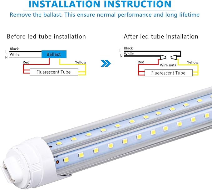 4 Pack, R17D/HO 8FT LED Bulbs - Image 6