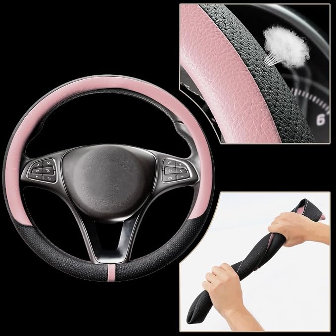 COFIT Breathable Car Steering Wheel Cover 15 inch Auto Universal Leather Wrap - Image 3