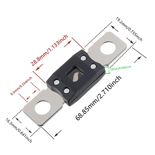 125A MEGA High Current Fuse - 125 Amp Bolt-on Fuse - Image 2