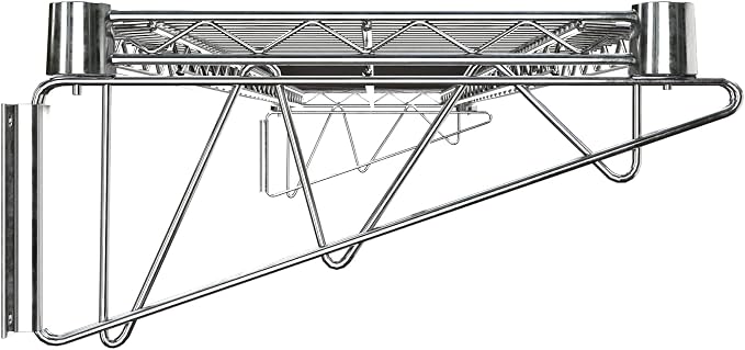14" x 48" Chrome Wire Wall Mount Shelf - Image 5
