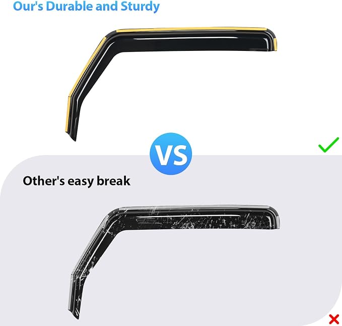 Nilight Durable in Channel Rain Guards - Image 3