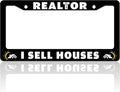 Realtor I Sell Houses License Plate Frame Funny House License Plate Holder by TINALUIN