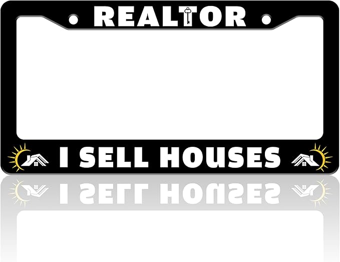 Realtor I Sell Houses License Plate Frame Funny House License Plate Holder by TINALUIN