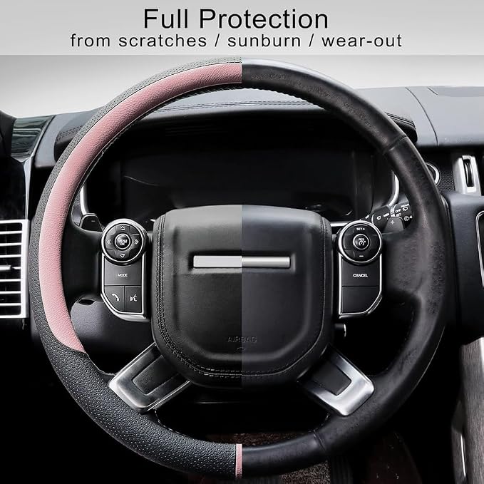COFIT Breathable Car Steering Wheel Cover 15 inch Auto Universal Leather Wrap - Image 5