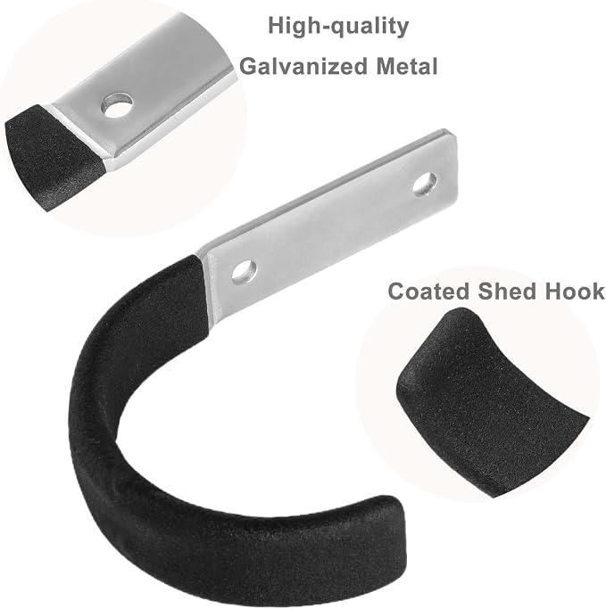 Garage Storage Ladder Hanger 2 Pcs, Upgraded Hose Hanging Hooks, Yard Tool - Image 4