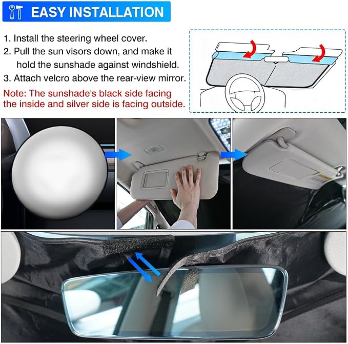 KUST Windshield Sun Shade for Mazda 3 2014 2015 2016 2017 2018 Mazda3 - Image 6