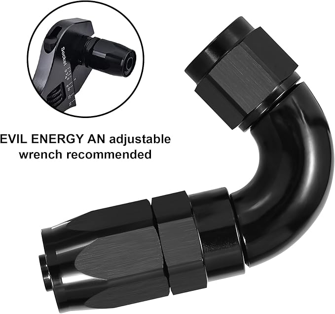 EVIL ENERGY 4AN 120 Degree One Piece Full Flow Hose End Fitting Swivel - Image 4
