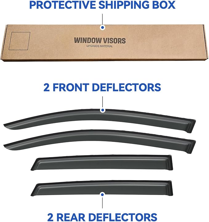 Window Visors Rain Guards for 2007-2012 Dodge Caliber, Out-Channel Window Vent - Image 5