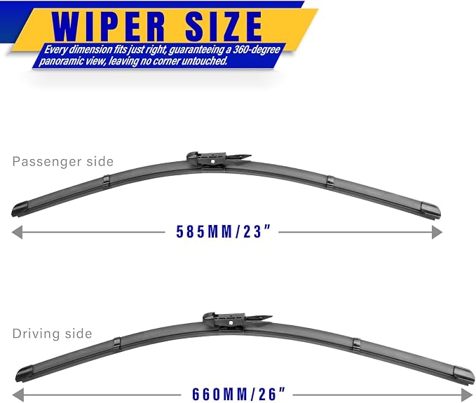 2 wipers Replacement for Toyota Tundra 2007-2020 Toyota Sequoia 2008-2020 - Image 2