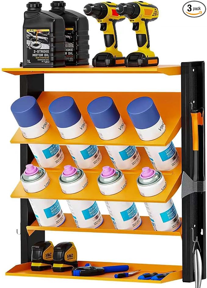 Spray Can Holder, Wall Mount Spray Paint Can Holder, Spray Can Rack by Chinrose