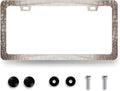 Crocodile Skin Print License Plate Frame Cool Animal Texture License Plate by MUAWUOIK