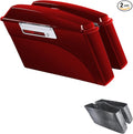 XFMT Motorcycle Saddlebags Red Hard Saddle Bags Trunk by XFMT