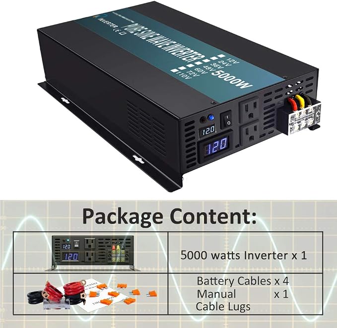 WZRELB 5000W High Efficiency Solar Power Inverter Off Grid 12V DC Voltage - Image 8