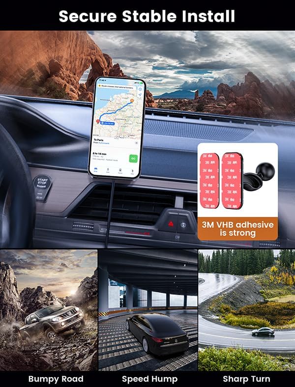 MOKPR for Magnetic Car Mount Charger-15W Wireless Car Charger-Magnetic Car - Image 4