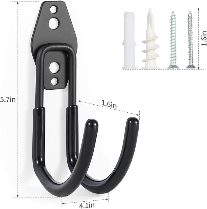 Garage Tool Hooks Wall Mount, 6 Pack Heavy Duty Storage Hooks - Image 2