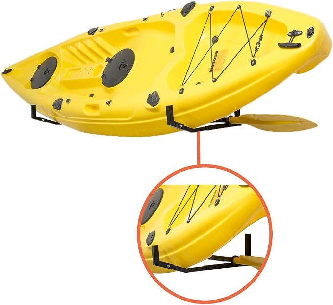 Wallmaster Kayak Storage Hooks Hangers, Adjustable Kayak Garage Storage Rack - Image 5