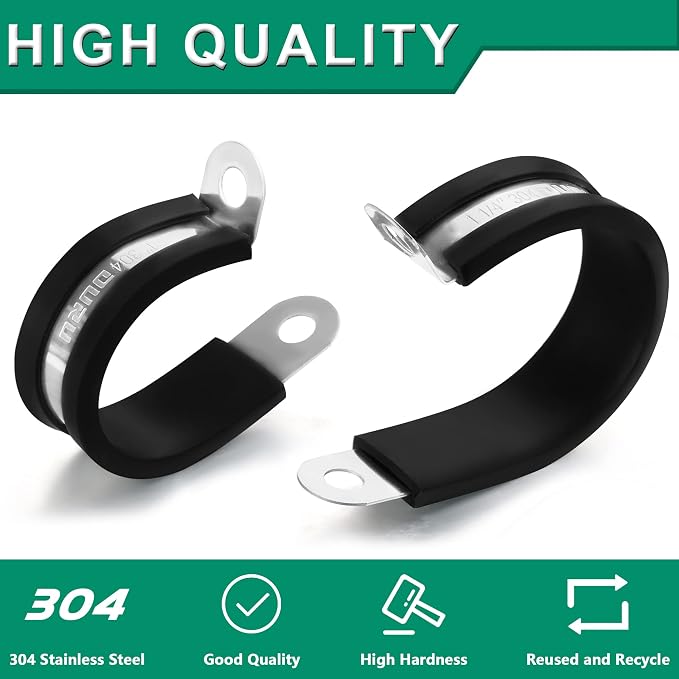 30PCS Stainless Steel Cable Clamps 9 Sizes—1/8" 3/16" 1/4" 5/16" 3/8" 1/2" 5/8" - Image 3