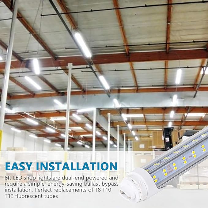 Generic 20 Pcs, 8ft R17D LED Tube Light, F96 t12 HO 8 Foot Led Bulbs, 100-277V - Image 2
