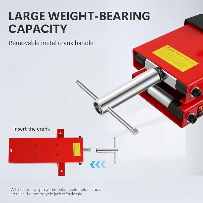 Heavy Duty 1100LBS Motorcycle Scissor Lift Jack - Image 5