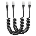 USB C Cable 3A Fast Charging 5FT Coiled USBC to USBC Charger Cable by PRAKIE