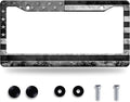 Grey Black American Flag License Plate Frame Vintage USA Flag License Plate by GORSNKYE