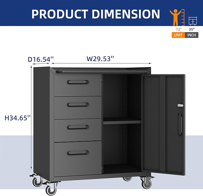 Metal Garage Storage Cabinet - Image 3