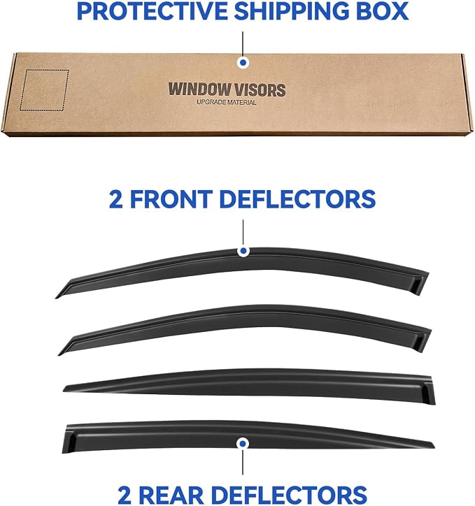 Window Visors Rain Guards for 2019-2025 Nissan Altima, Out-Channel Window Vent - Image 5