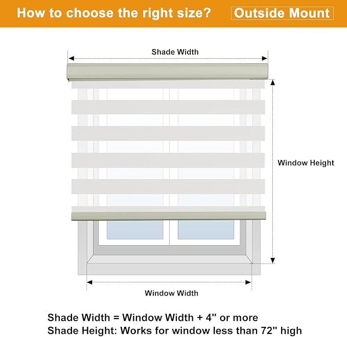 Persilux Cordless Zebra Blinds for Indoor Windows, Free-Stop Zebra Blinds - Image 8