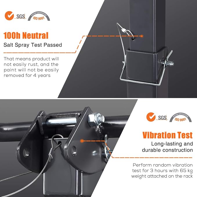 4 Bike Rack Bicycle Carrier Racks Hitch Mount Double Foldable Rack - Image 7