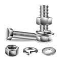 5/16-18 x 1-1/2" Hex Head Screw Bolt, Flat & Lock Washers, Fully Threaded by SGTZH