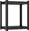 Metal Garage Shelving Unit, 2-Tier Adjustable Storage Shelf, Steel Shelving by Notmise