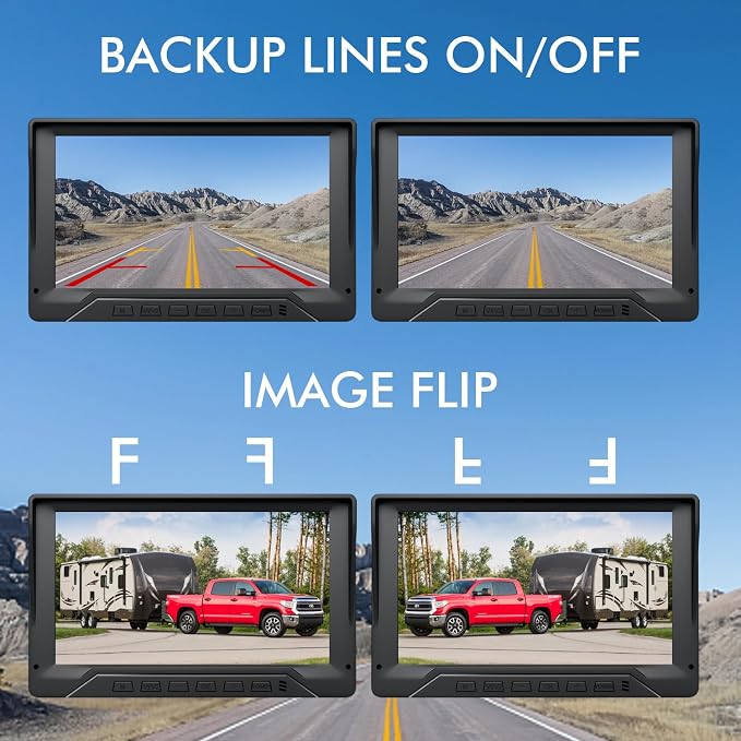 RV Backup Camera Plug and Play, No Delay, 1080P HD, 2 Channels, 150° Wide Angle - Image 4