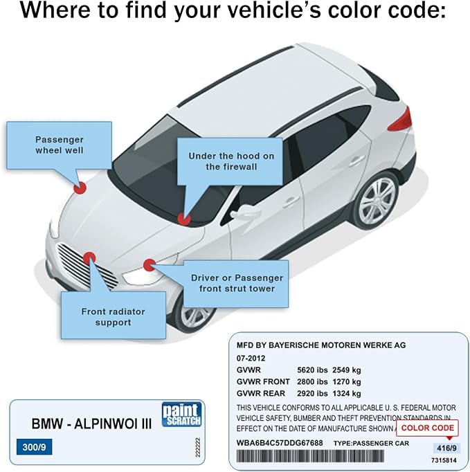 Touch Up Paint for BMW Alpine White-Exact Match–Chips and Nicks TouchUp Paint - Image 8