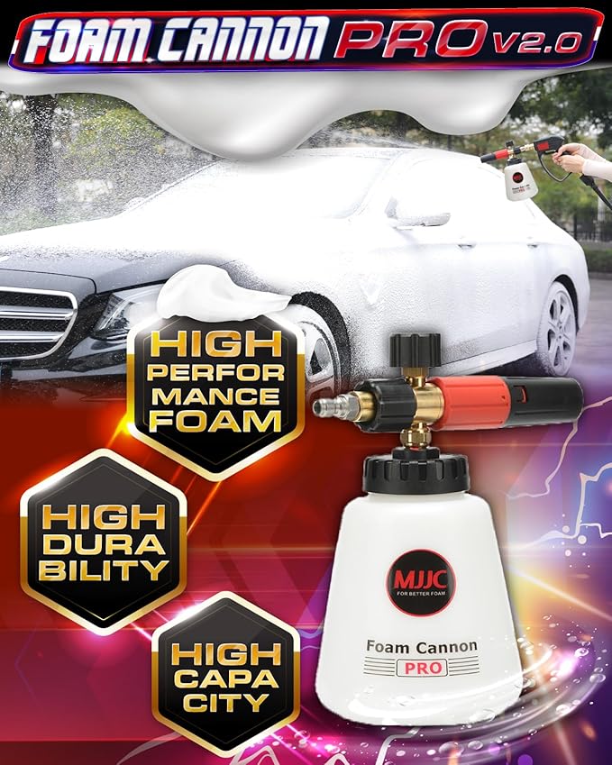 MJJC Foam Cannon Pro V2.0 with 1/4 Inch Quick Connector - Image 2