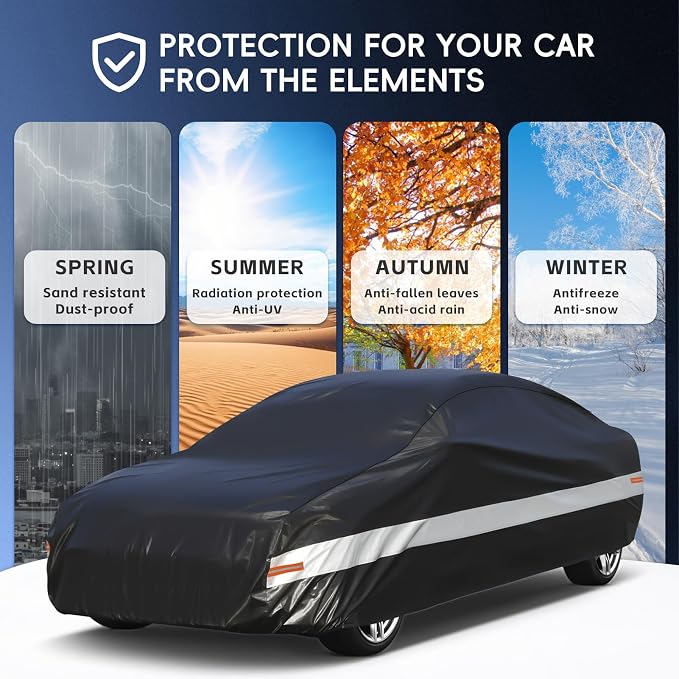 10 Layers Car Cover Custom Fit for Subaru BRZ/Toyota 86, Waterproof All Weather - Image 5
