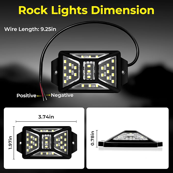 20 Pods 540 LEDs White Rock Lights - Image 5